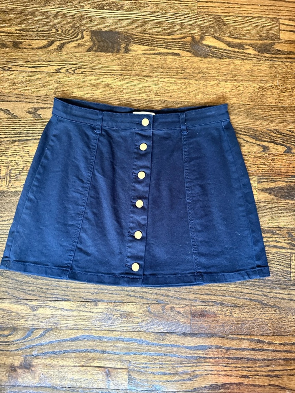 Forever 21 navy mini skirt , button up , Size 31